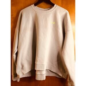 Under Armour Women's Mint Green Loose Fit Graphic Cropped Sweatshirt Size XL